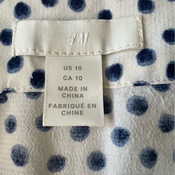 2/$30 H&M Maxi Pleated Polkadot Skirt with Side Slits SZ 10 - Picture 13 of 16